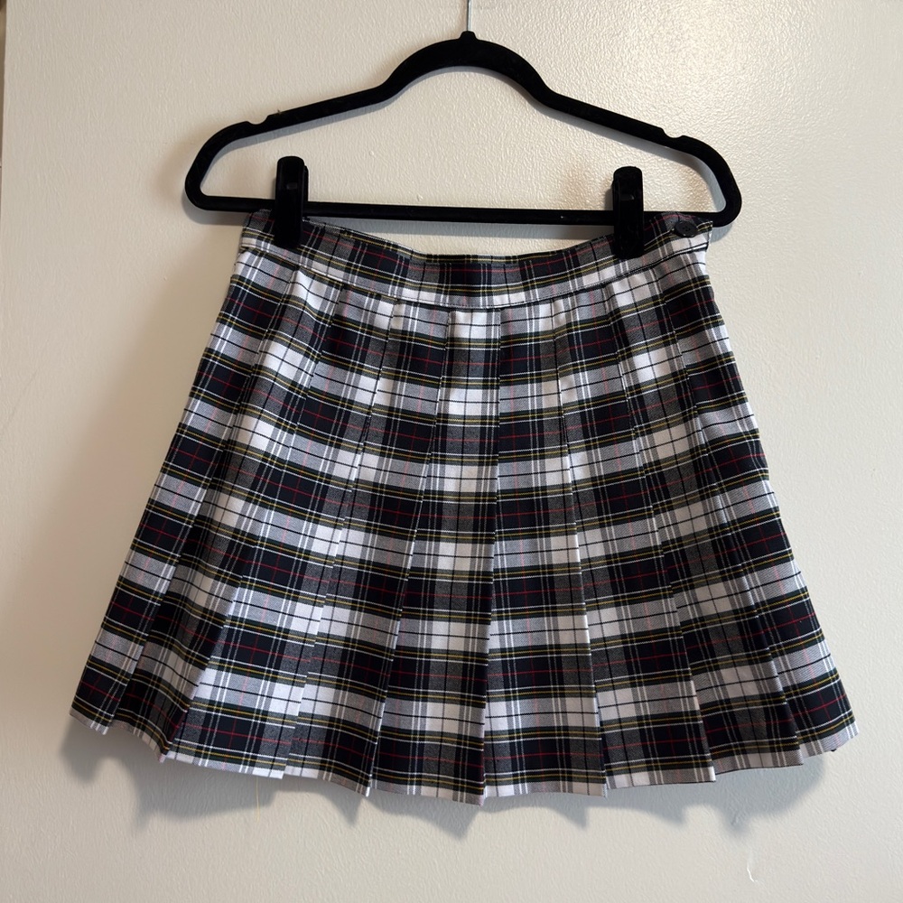 Los Angeles Apparel plaid pleated tennis skirt size large